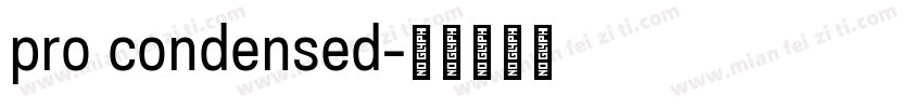 pro condensed字体转换